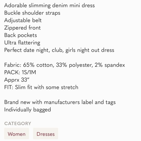 sm. Left, Blue jean dress - Picture 7 of 7